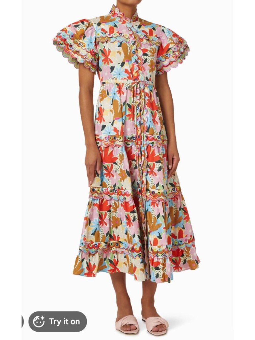 CeliaB Freya Dress Pink Floral Multicolor Midi Maxi Dress NWT - Size XS - Picture 11 of 12